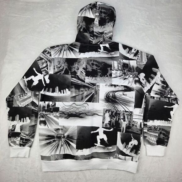 Forever 21 Mens L Graphic Hoodie NWT Photo Collage Streetwear Skater - Picture 6 of 10